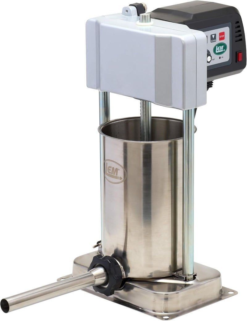 LEM LEM Products Big Bite Motorized 10 Pound Capacity Stainless Steel Sausage Stuffer with Removable Cylinder 05HP  - Image 1