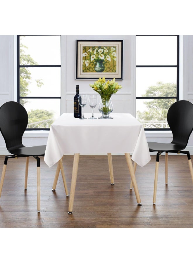 Small Square Tablecloth 36 X 36 Inch White, Stain And Wrinkle Resistant Washable Polyester Table Cloth For Party Cafe Picnic Dining Bedside Table Tabletop Decoration(White) - Image 4