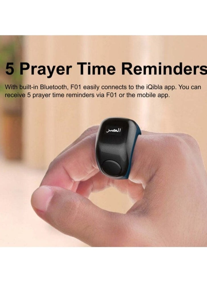 Bluetooth Muslim Zikr Ring Flax With Prayers Time Reminder
