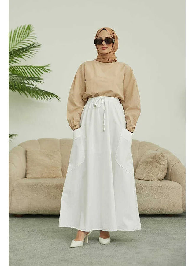 Neways 2277-YANCEPLI Mevlana Elastic Skirt White