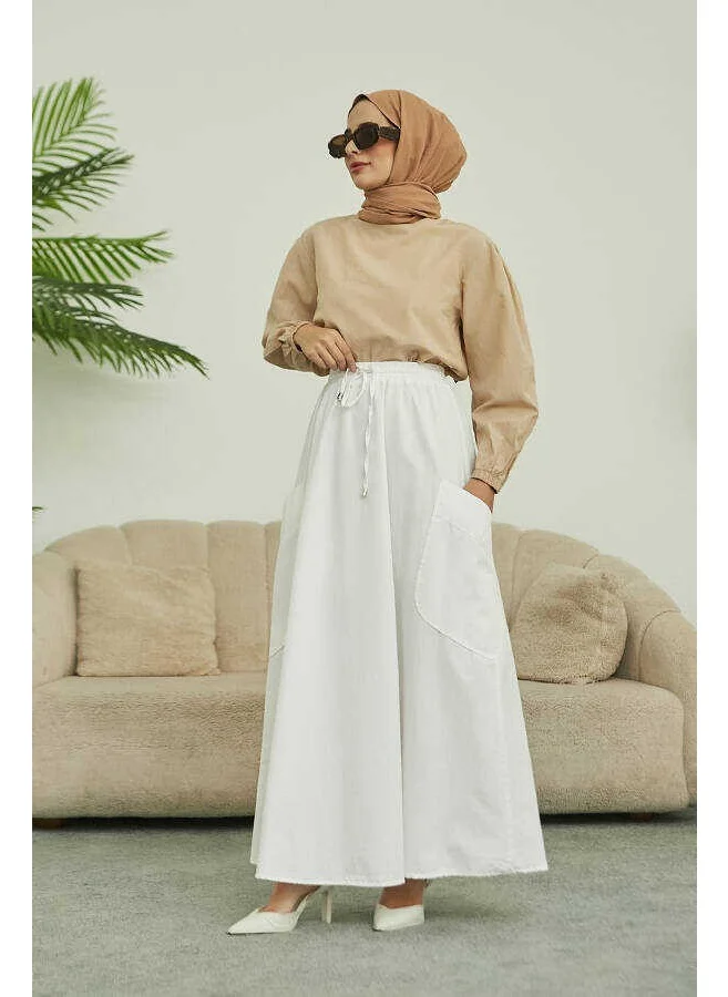 Neways 2277-YANCEPLI Mevlana Elastic Skirt White