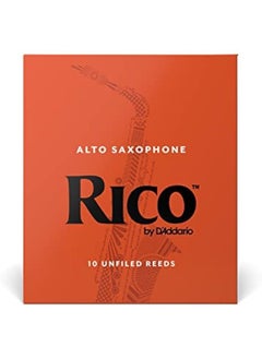 RICO D'Addario  Saxophone Reeds - Reeds for Alto Saxophone - Thinner Vamp Cut for Ease of Play, Traditional Blank for Clear Sound, Unfiled for Powerful Tone - 2.5 Strength- 10-Pack  - Image 2