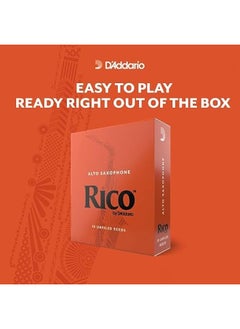 RICO D'Addario  Saxophone Reeds - Reeds for Alto Saxophone - Thinner Vamp Cut for Ease of Play, Traditional Blank for Clear Sound, Unfiled for Powerful Tone - 2.5 Strength- 10-Pack  - Image 4