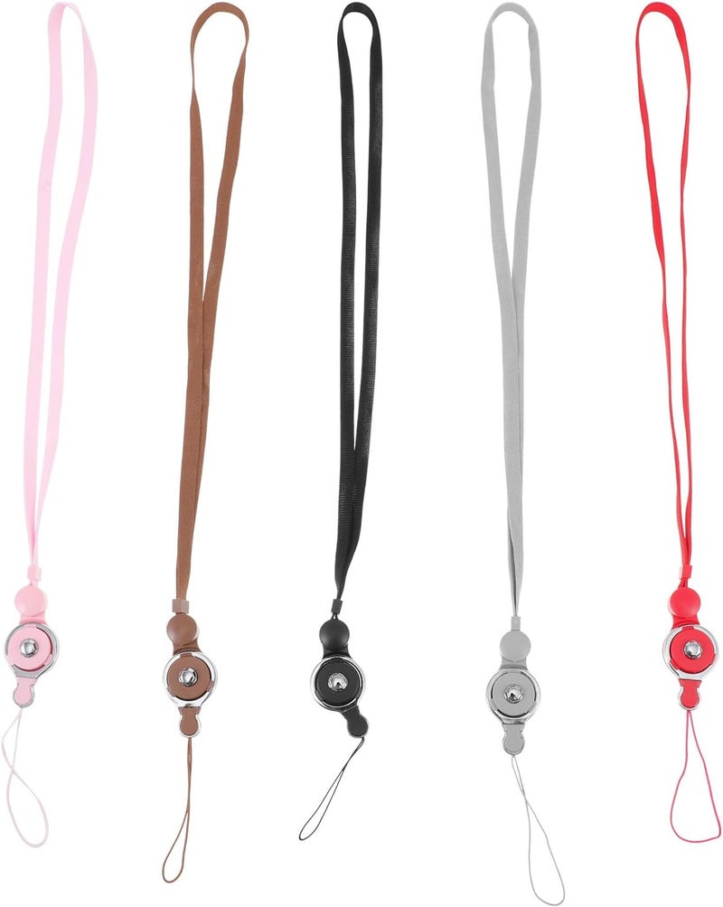 Garneck 5pcs Multi-color Detachable Anti-lost Phone Neck and Wrist Lanyards for Men and Women, Practical Cellphone Hanging Straps with Sturdy Braided Rope for Everyday Use - Image 1