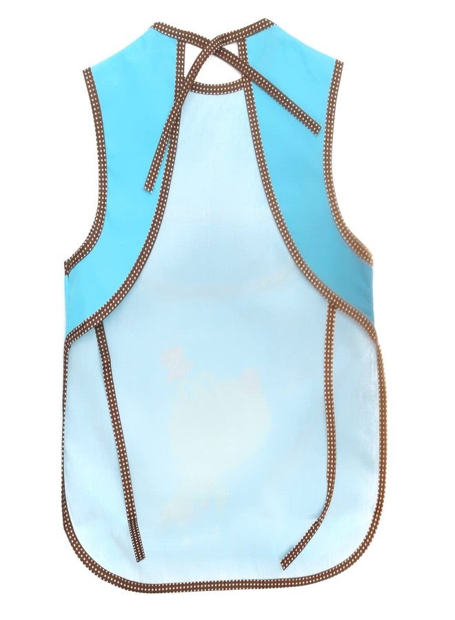 Yellow Bee Dino Print Bibs with Crumb Collector for Boys, Blue, 6-24 Months, One Size - Image 4