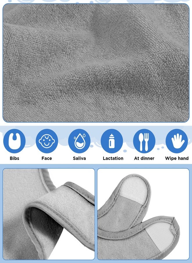 جاجيلي مرايل جاغلي للأطفال الرضع، 30 قطعة، للأولاد والبنات، قطن متعدد الألوان، مقاوم للماء، مناسبة للتغذية، التسنين وسيلان اللعاب (أبيض، رمادي فاتح، أسود) - Image 3