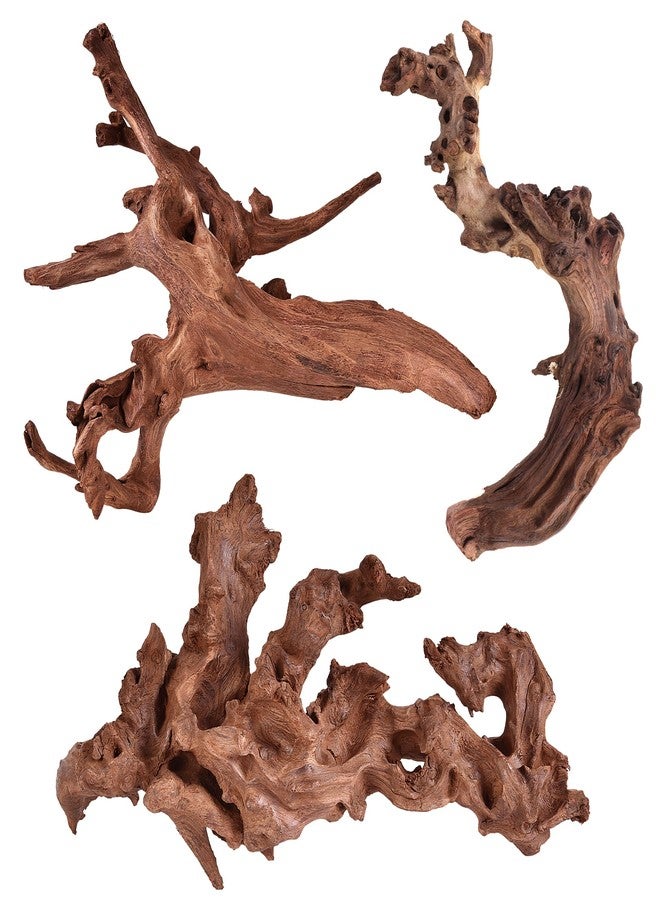 majoywoo Natural Coral Driftwood for Aquarium Decor Fish Tank Decorations, Assorted Driftwood Branch 6-10" 3 Pcs, Reptile Decor… - Image 1