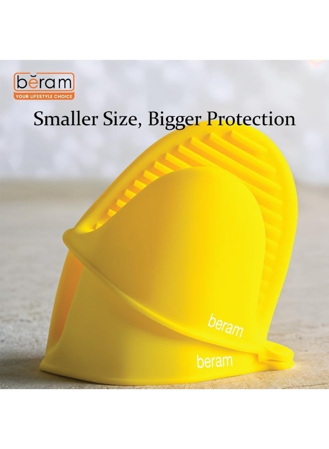 BERAM Silicone Oven Mitts, Kitchen Pot Holders 1 Piece, Heat Resistant, Small Kitchen Mitts, Air Fryer Mitts Mini, Pot Pinch Grip for Cooking and Baking - Image 3