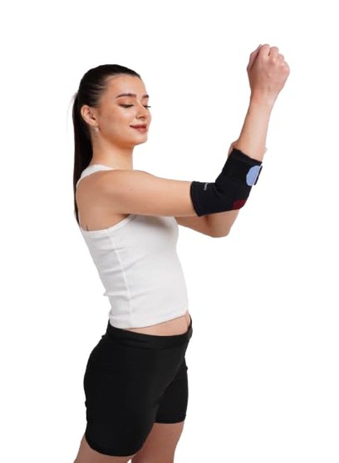 Comfo Smart دعامة الكوع الذكية من كومفو مع رباط رباعي الاتجاهات | دعامة دعم الكوع مع حزام - رباط ضغط قابل للتعديل للكوع للتنس | كم ذراع مريح للرياضة والتعافي - RA5586 (M) - Image 4