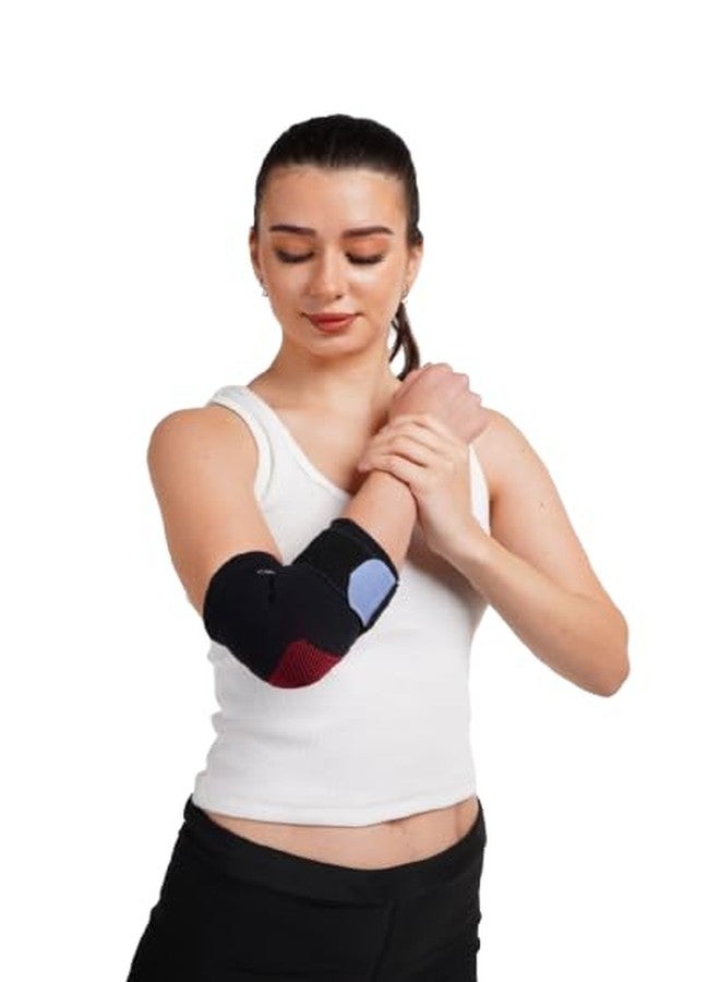 Comfo Smart دعامة الكوع الذكية من كومفو مع رباط رباعي الاتجاهات | دعامة دعم الكوع مع حزام - رباط ضغط قابل للتعديل للكوع للتنس | كم ذراع مريح للرياضة والتعافي - RA5586 (M) - Image 2