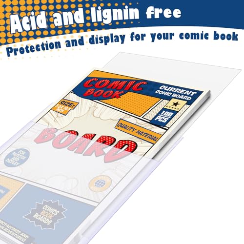 Leffis 100 Count Comic Book Current Size Bags and Boards Transparent Acid-Free and Reusable Comic Book Sleeves for Regular Comics (Bags and Boards X 100pcs) (100 Count) - Image 3