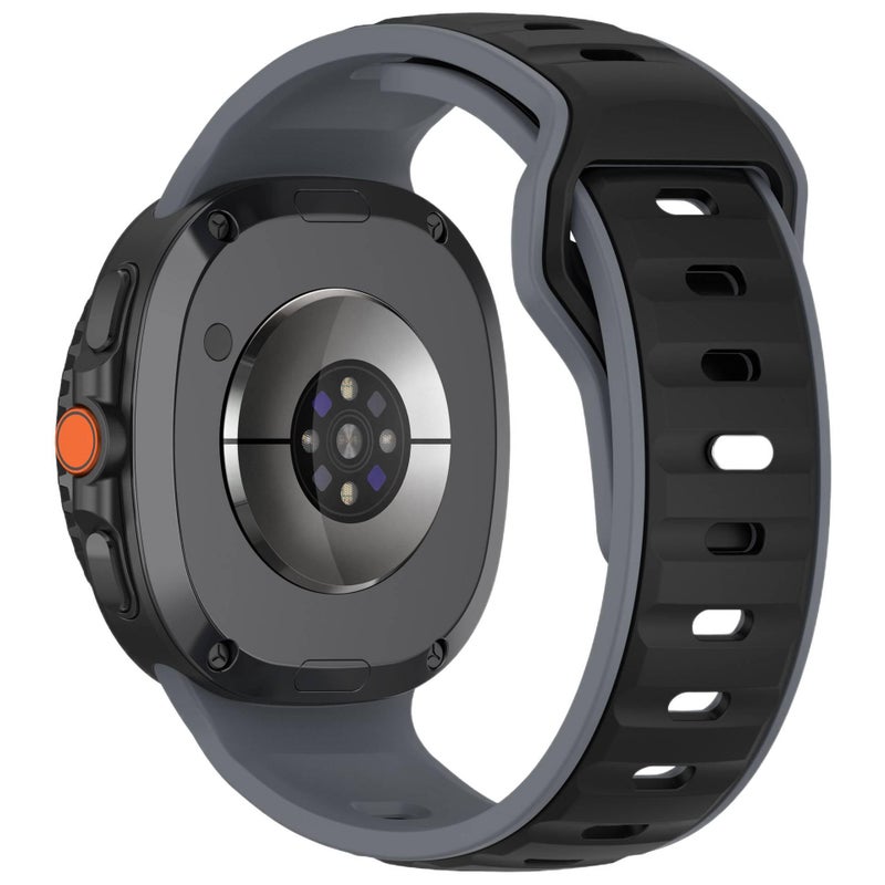 Adjustable Silicone Sport Smartwatch Band Compatible with Samsung Galaxy Watch 8 Classic with Fit Soft Strap and Quick Daily Replacement Gray - Image 1