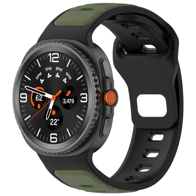 Adjustable Silicone Sport Smartwatch Band Compatible with Samsung Galaxy Watch 8 Classic with Fit Soft Strap and Quick Daily Replacement Gray - Image 3