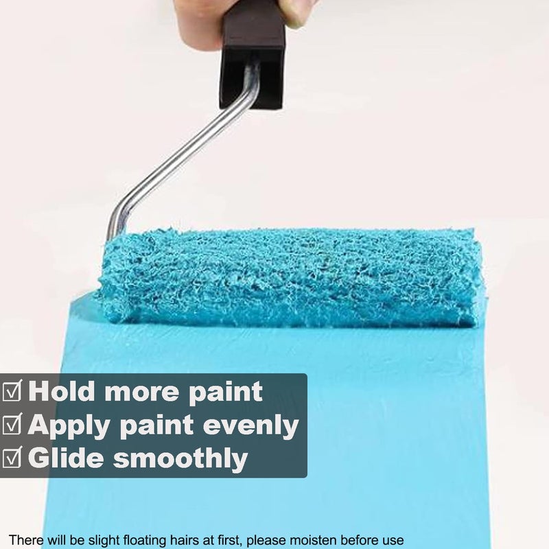 Greatandrew Great Andrew 10 Pack 6 Inch Paint Rollers for All Paints, 1/2" Nap Paint Roller Covers, Paint Roller Set for Painting Walls House, 6" Paint Roller Refills - Image 5