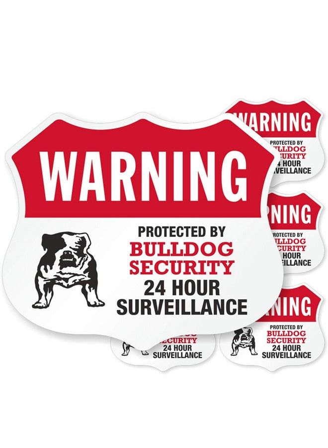 SmartSign "Protected By Security 24 Hour Surveillance" Warning Decal Set ; Eg Reflective Adhesive [New] - Image 1