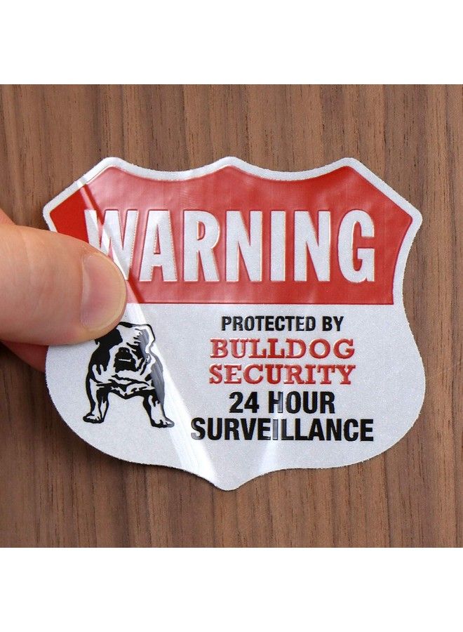 SmartSign "Protected By Security 24 Hour Surveillance" Warning Decal Set ; Eg Reflective Adhesive [New] - Image 5
