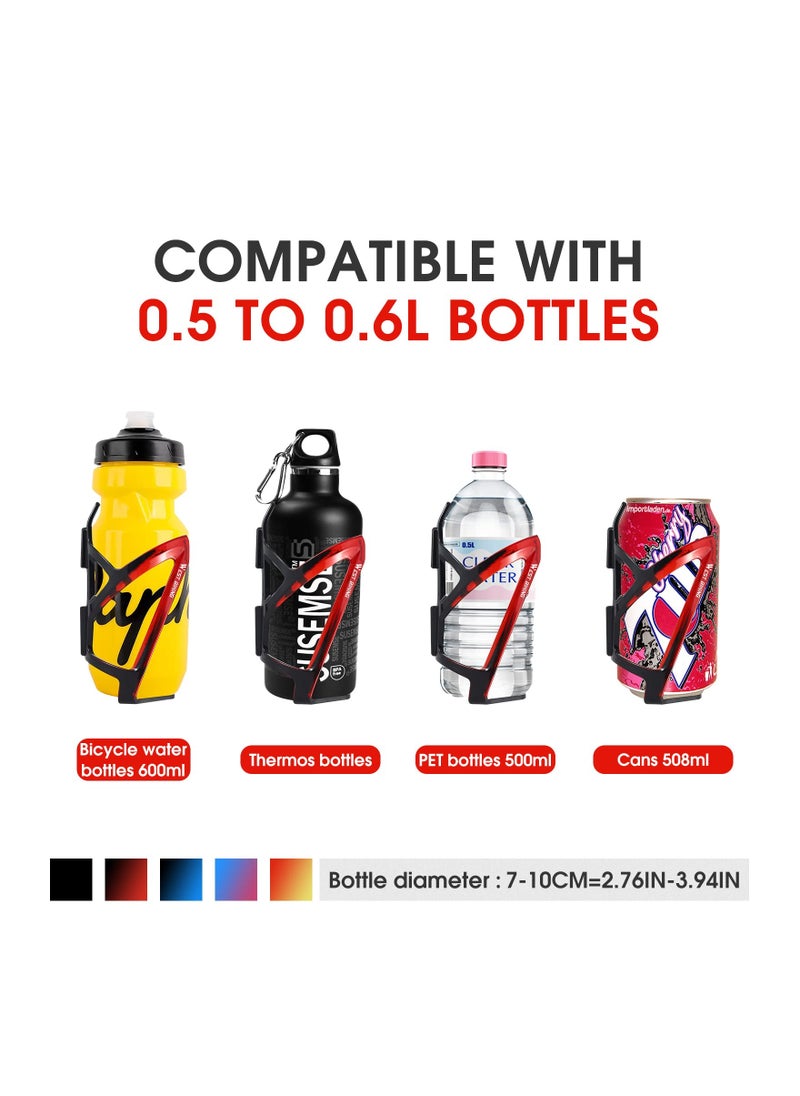 SYOSI - Bike Water Bottle Cage, 2 Pack Lightweight PC Water Bottle Holder, Durable Ultralight Plastic Water Drink Holder Rack, for Bicycle, Cycling Bottle Holder Cages for MTB, Road Bike, Mountain Bikes - Image 1