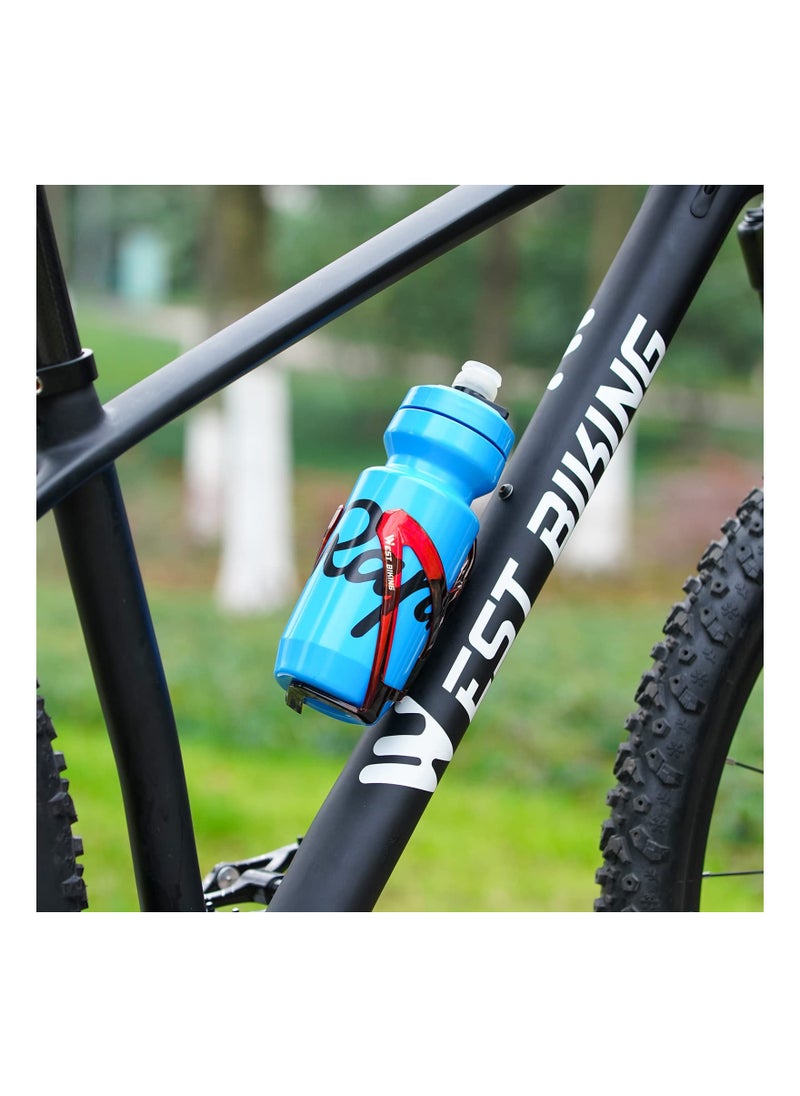 SYOSI - Bike Water Bottle Cage, 2 Pack Lightweight PC Water Bottle Holder, Durable Ultralight Plastic Water Drink Holder Rack, for Bicycle, Cycling Bottle Holder Cages for MTB, Road Bike, Mountain Bikes - Image 1