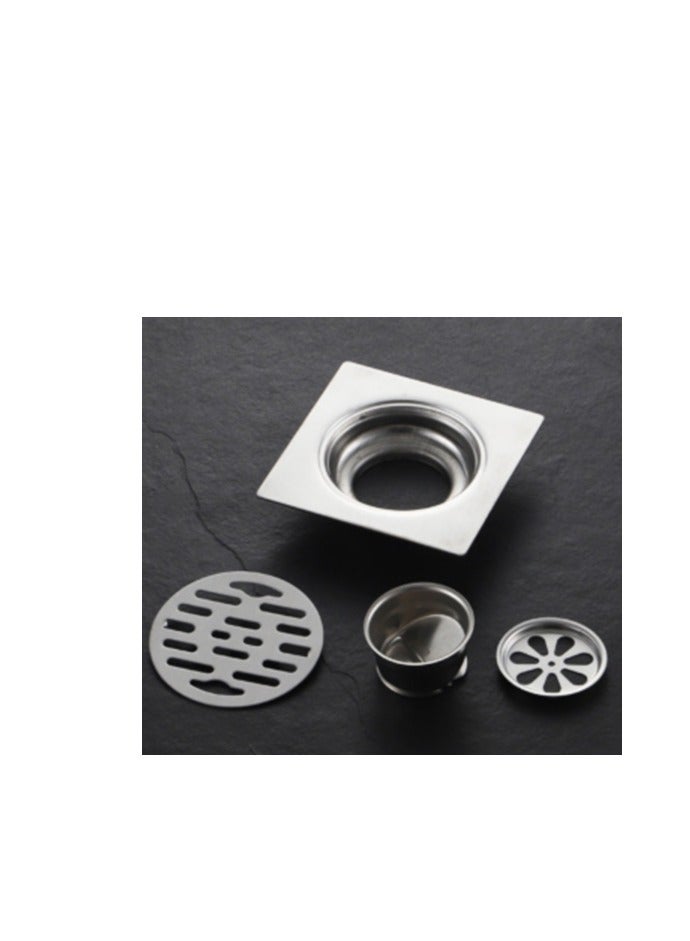 Deodorant Drain Core, 2 Pcs Anti Odor Floor Drain Plug Floor Drain Cover, One-way Drainage Design Wear-resistant and Anti-corrosion Anti-blocking Bathroom Kitchen Filter,10cm*10cm  - Image 3