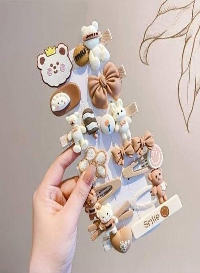 LOCKLUX Korean Cute Hair Clips Set for Girls & Women - 14 Pcs Cartoon Hair Clips | Stylish Hair Accessories, Non-Slip Hair Clip Set for Kids, Girls & Women Random clips - Image 4