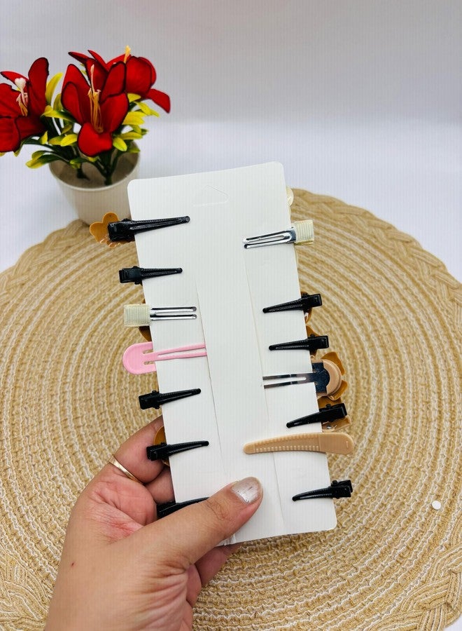 LOCKLUX Korean Cute Hair Clips Set for Girls & Women - 14 Pcs Cartoon Hair Clips | Stylish Hair Accessories, Non-Slip Hair Clip Set for Kids, Girls & Women Random clips - Image 3