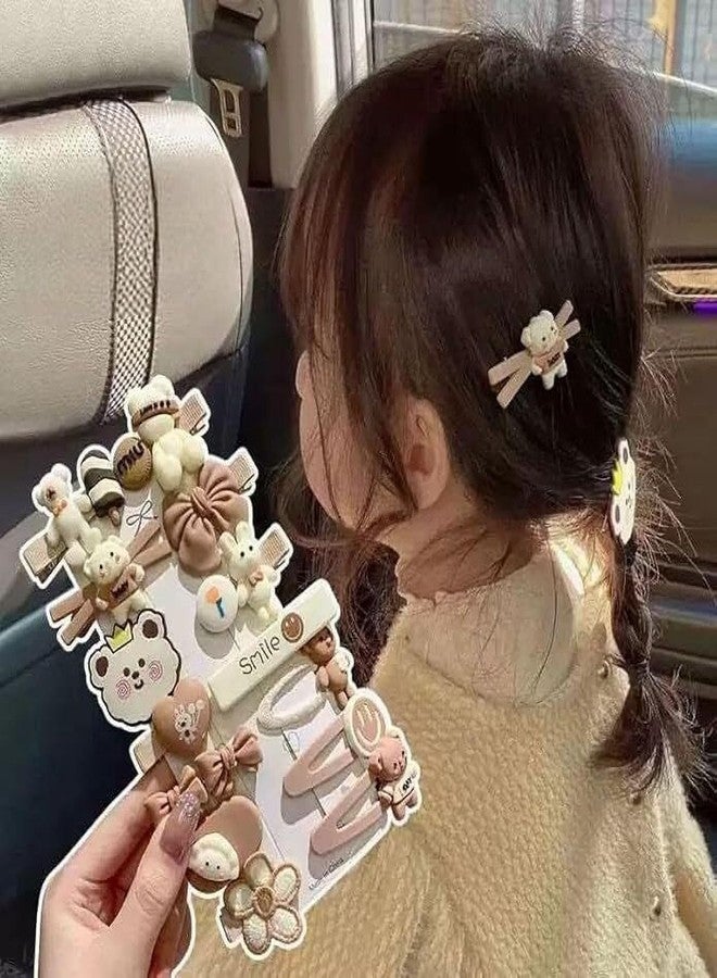 LOCKLUX Korean Cute Hair Clips Set for Girls & Women - 14 Pcs Cartoon Hair Clips | Stylish Hair Accessories, Non-Slip Hair Clip Set for Kids, Girls & Women Random clips - Image 2