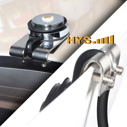 HYS TCJ-N2 Trunk NMO Antenna Mount W/13Ft of RG-58 Coax Cable with PL-259 Connector(UHF-Male) for NMO HF/VHF/UHF Antenna, Universal Lip Mount for Trunks/Hoods-No-Drill Lip Mounts - Image 4
