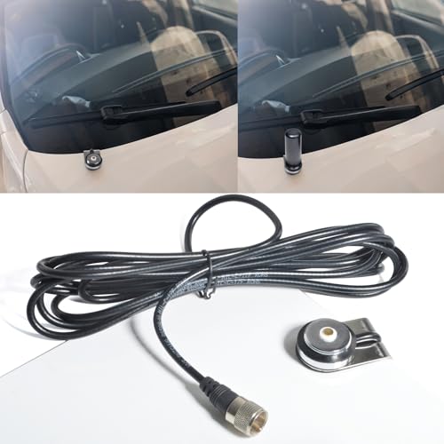 HYS TCJ-N2 Trunk NMO Antenna Mount W/13Ft of RG-58 Coax Cable with PL-259 Connector(UHF-Male) for NMO HF/VHF/UHF Antenna, Universal Lip Mount for Trunks/Hoods-No-Drill Lip Mounts - Image 5