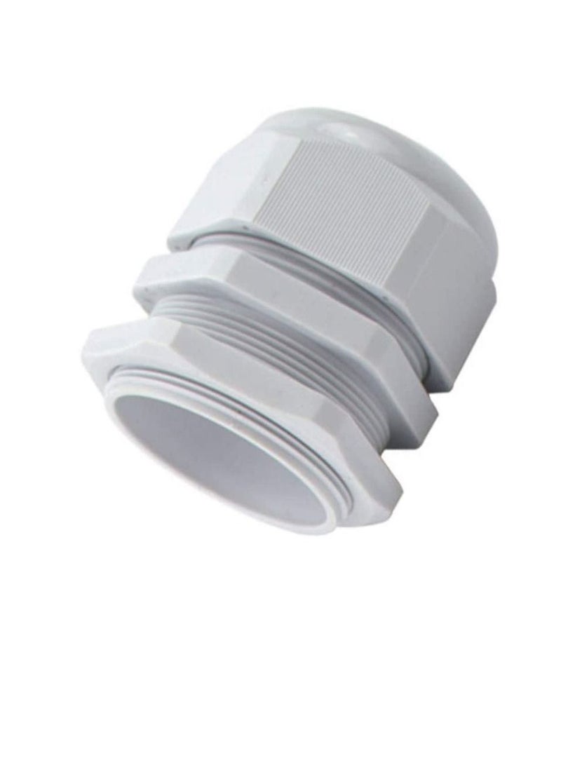 PG Gland White Pack of 5 pcs, Dust Proof Nylon Cable Gland With Locknut Ideal For Junction/connection Boxes Electrical Power, Tele & Data Cables, Instrumentation Control (PG-13.5) - Image 2