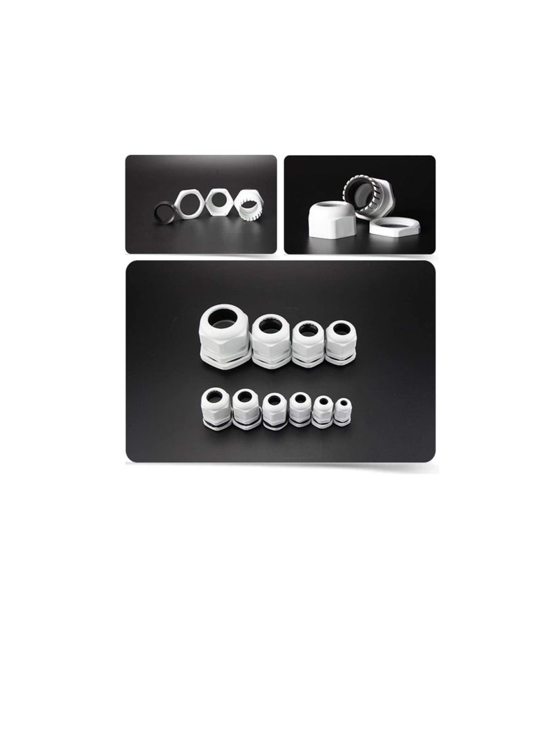 PG Gland White Pack of 5 pcs, Dust Proof Nylon Cable Gland With Locknut Ideal For Junction/connection Boxes Electrical Power, Tele & Data Cables, Instrumentation Control (PG-13.5) - Image 3