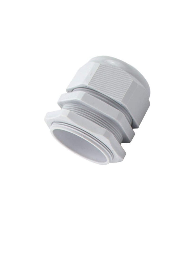 PG Gland White Pack of 5 pcs, Dust Proof Nylon Cable Gland With Locknut Ideal For Junction/connection Boxes Electrical Power, Tele & Data Cables, Instrumentation Control (PG-13.5) - Image 1