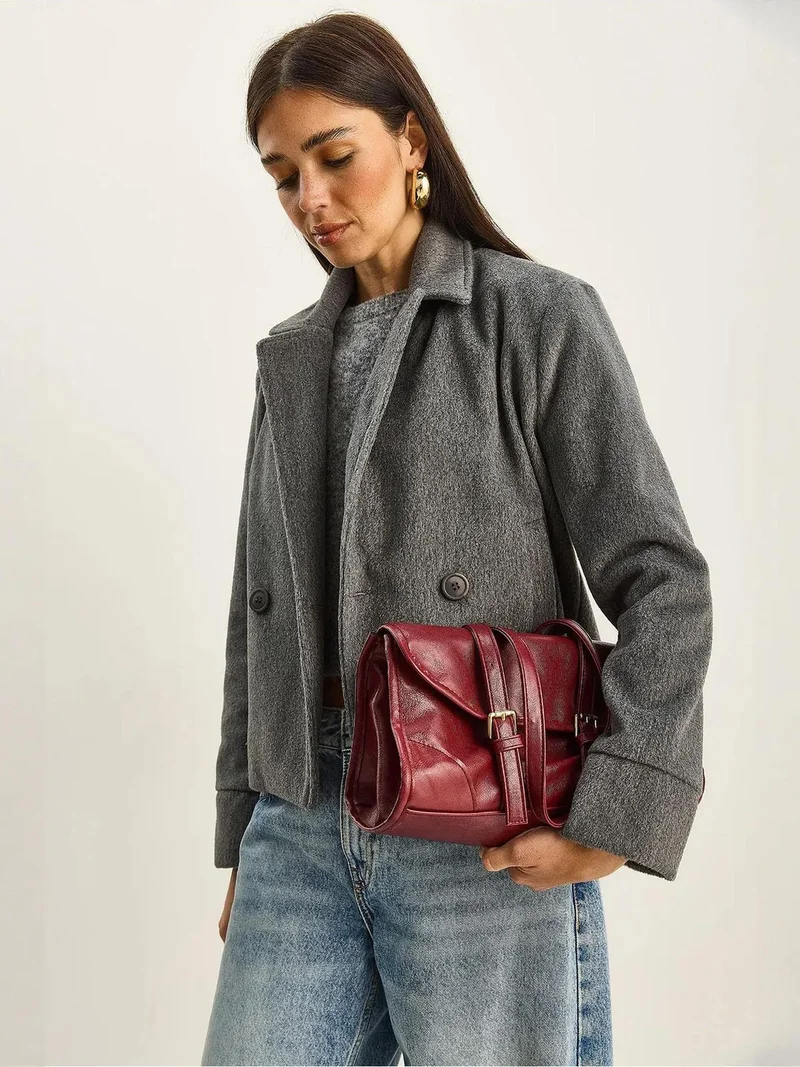 Bianco Lucci LUCCI Plush Button-Up Coat with Pockets