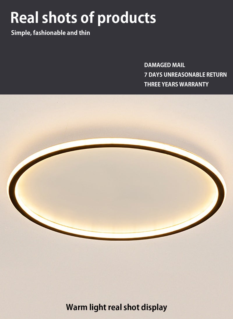 LOOPITYS Minimalist bedroom LED ceiling light (diameter 30cm, three color temperature 3000K-6000K) circular ultra-thin LED ceiling light, suitable for rooms, living rooms, and dining rooms - Image 4