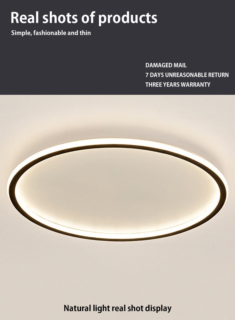 LOOPITYS Minimalist bedroom LED ceiling light (diameter 30cm, three color temperature 3000K-6000K) circular ultra-thin LED ceiling light, suitable for rooms, living rooms, and dining rooms - Image 5