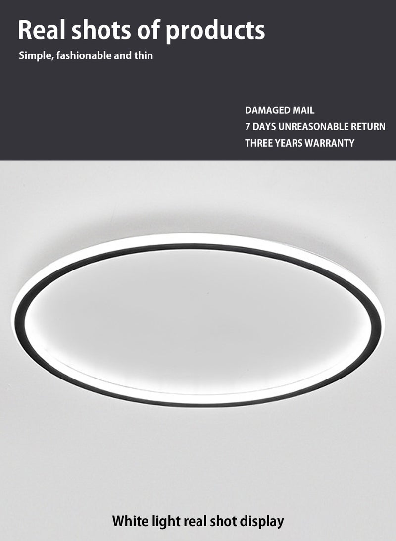 LOOPITYS Minimalist bedroom LED ceiling light (diameter 30cm, three color temperature 3000K-6000K) circular ultra-thin LED ceiling light, suitable for rooms, living rooms, and dining rooms - Image 5