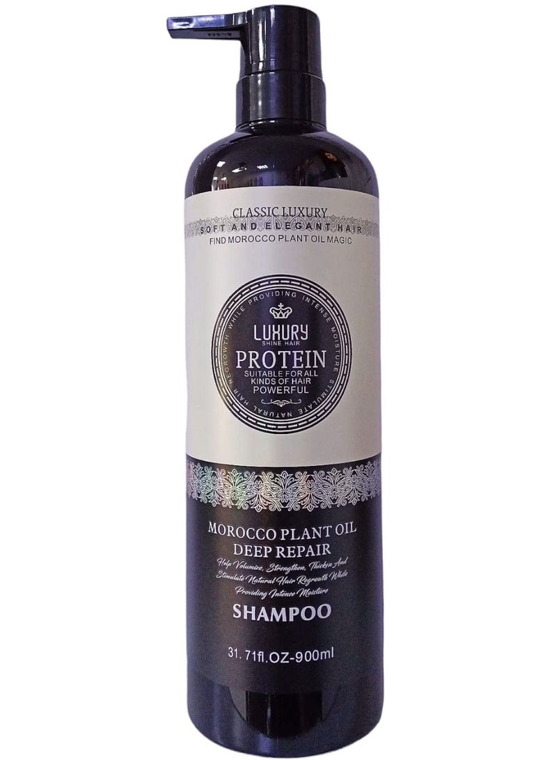 Luxury Protein Morocco Plant Oil Deep Repair Hair Care Shampoo 900ml - Image 1
