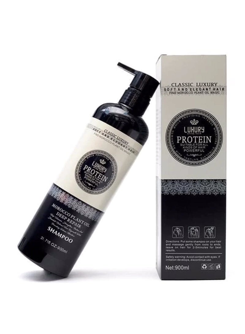 Luxury Protein Morocco Plant Oil Deep Repair Hair Care Shampoo 900ml - Image 2