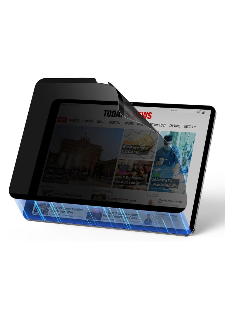 Privacy Screen Protector for iPad Pro 11 M4 2024, Detachable Magnetic Screen Film with 30-Degree Privacy Filter, Detachable and Reusable, Matte Finish - Image 1