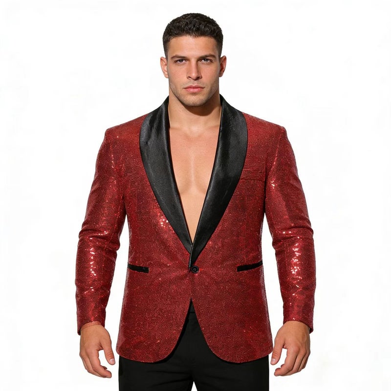 2025 New Shiny Sequin Jacket Purchasing Men'S Sequin Suit Blazer - Image 2