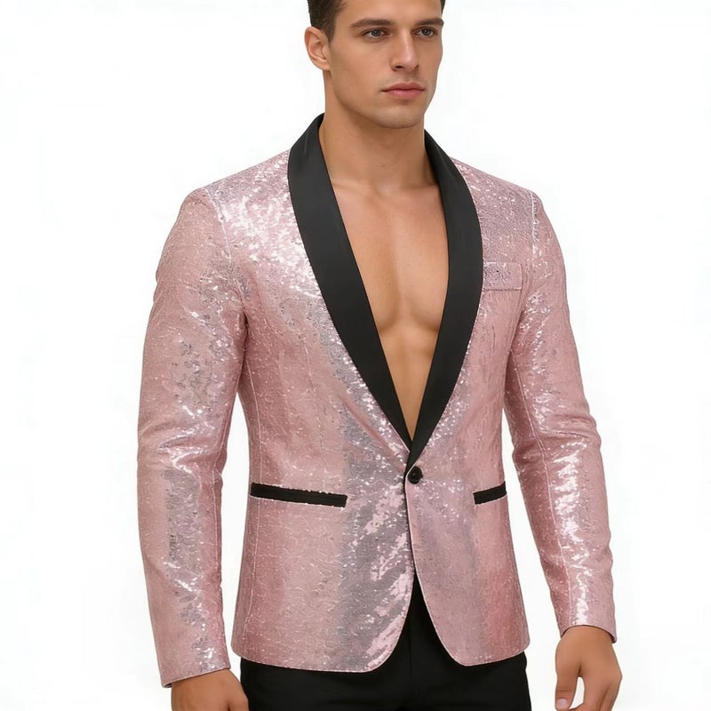2025 New Shiny Sequin Jacket Purchasing Men'S Sequin Suit Blazer - Image 5
