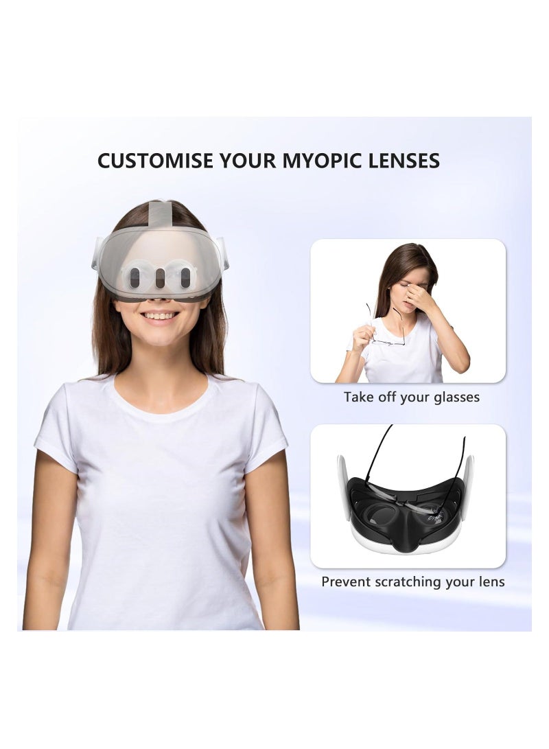 Anti-Blue Lens Frame Compatible for Meta Quest 3 Lens Protector Accessories, Glasses Spacer, Lens Replacement, Anti-Glare, Anti-Dust, Anti-Scratch Easy to Install and Remove, Protect Your Eyes - Image 2