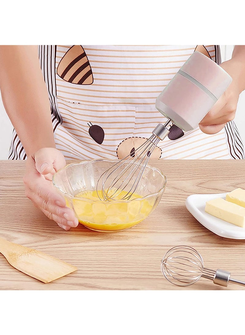 MileMelo - Electric Garlic Chopper Egg Beater Cordless Handheld Food Processor with 250ML Glass Container 3 Speed Adjustable Pink - Image 1
