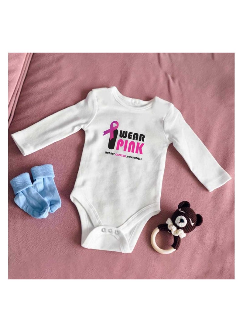 PRINTSHOP4ME PinkCancer Awareness Baby Romper – Soft Cotton LongSleeve Bodysuits for Newborns, Infants, and Toddlers – Unisex Baby Onesies for Boys and Girls - Image 3