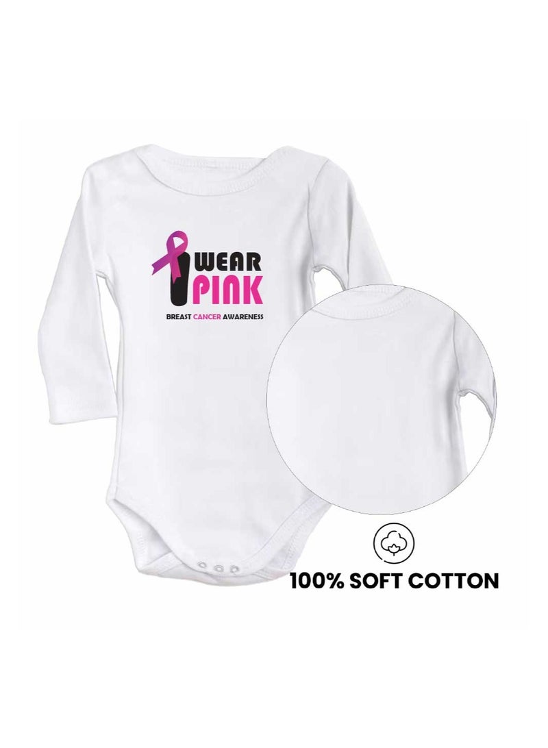 PRINTSHOP4ME PinkCancer Awareness Baby Romper – Soft Cotton LongSleeve Bodysuits for Newborns, Infants, and Toddlers – Unisex Baby Onesies for Boys and Girls - Image 4
