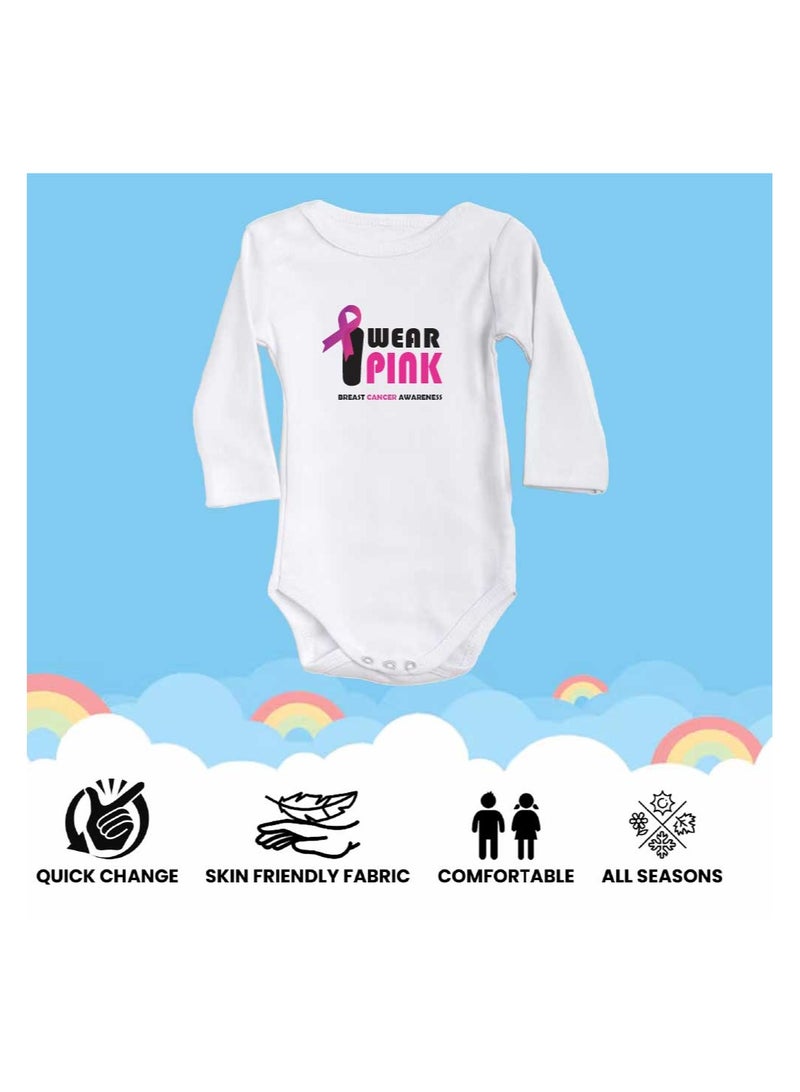 PRINTSHOP4ME PinkCancer Awareness Baby Romper – Soft Cotton LongSleeve Bodysuits for Newborns, Infants, and Toddlers – Unisex Baby Onesies for Boys and Girls - Image 5