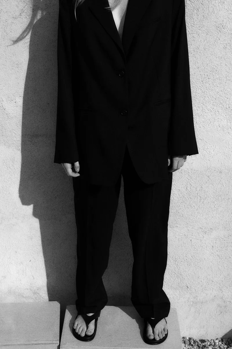 اتش اند ام Tapered tailored trousers