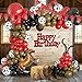 Ceeulvu Western Balloon Arch Kit Black Red Brown Cowboy Balloon Garland with Red Pennant Banner Cow Print Horse Bull Head Balloon for First Rodeo Birthday Country Western Party Decor - Image 2