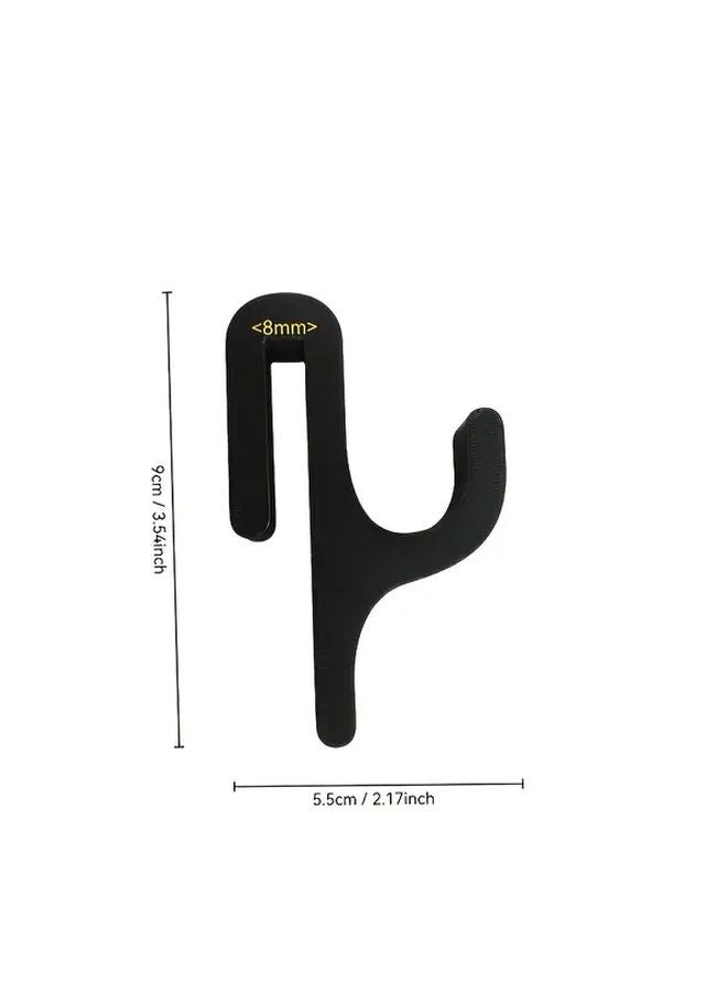 Black Shower Door Hanger Easy Install Wall Mounted Hook for Towels Robes - Image 4