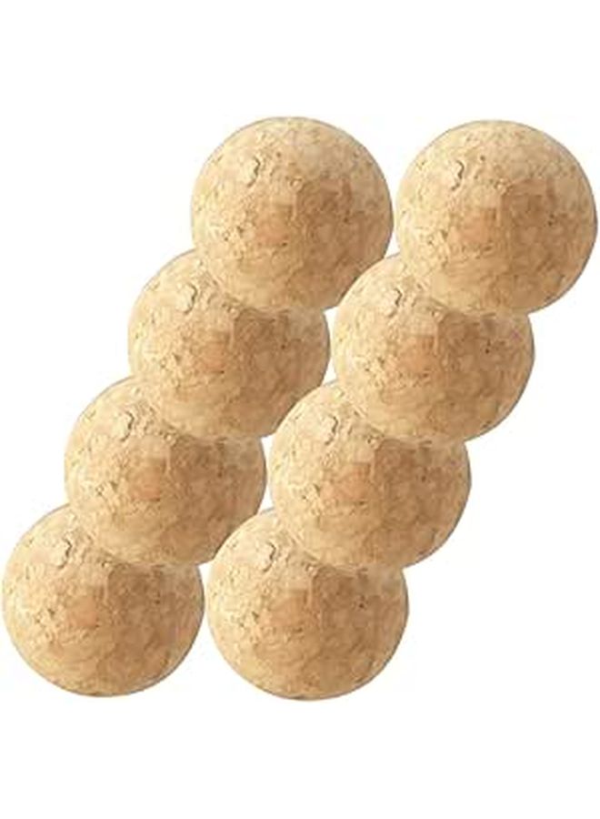 8 Wooden Cork Foosball Balls Small Soccer Table Replacement Accessories - Image 1