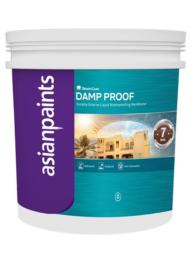 Asian Paints Berger Asian Paint Berger SmartCare Damp Proof |White Liquid Waterproof Sealant for Roof | Outdoor Water-Based Waterproof Coating. (Gallon (3.6 Litres)) 